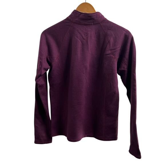 Ibex 100% Merino Wool Women's Snap Button Fleece Purple Size Small-Medium*(Read) - Picture 4 of 11